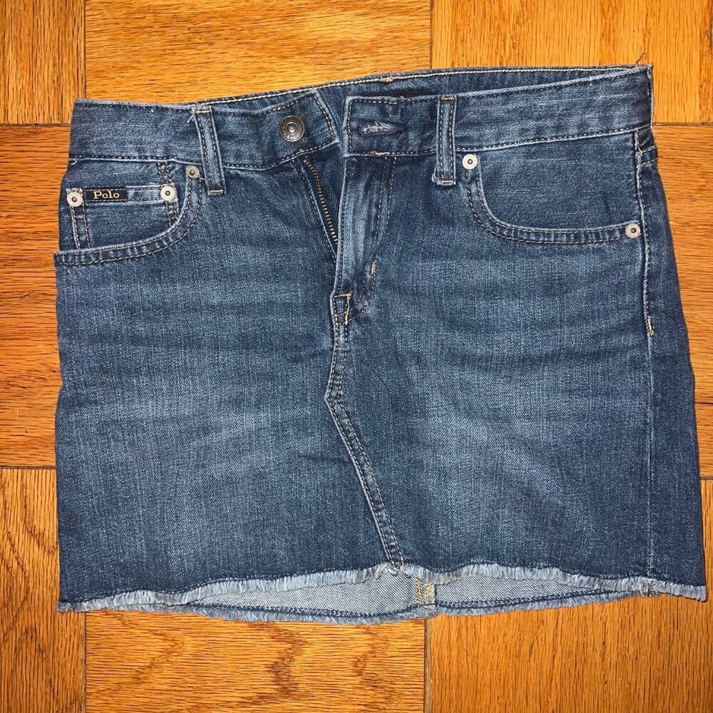Polo Ralph Lauren Girls Denim Mini Jean Skirt Size 12